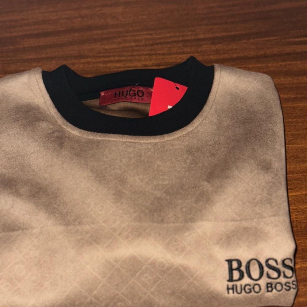 Men's Beige Crewneck Sweater